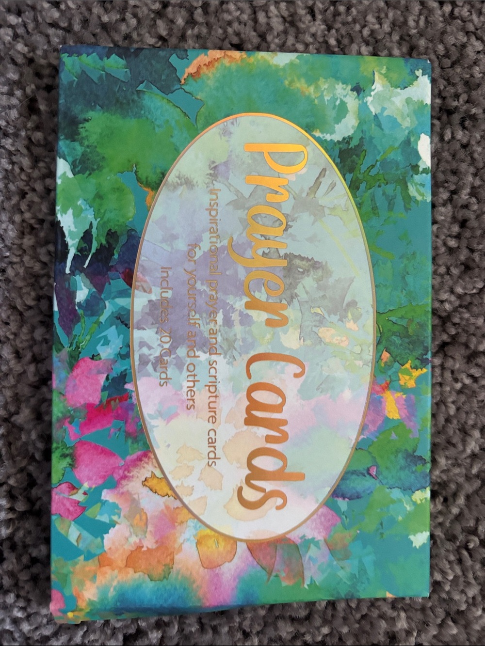 Prayer Cards Box Set 20 Cards- Green Multicolor Inspirational Cards